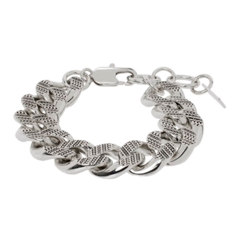 Marc Jacobs Silver Monogram Chain Link Bracelet
